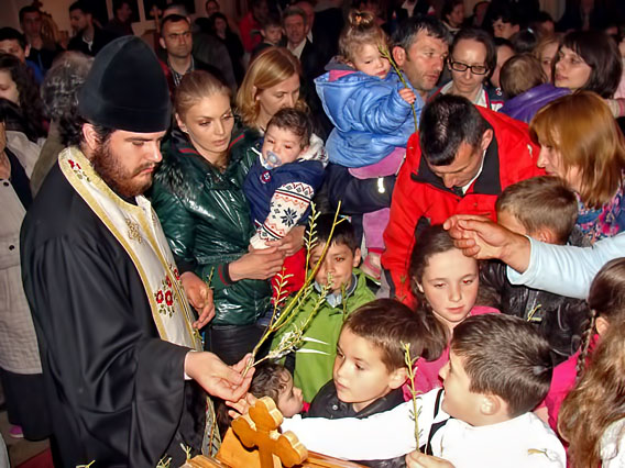 На Благовијести у никшићком Саборном храму 