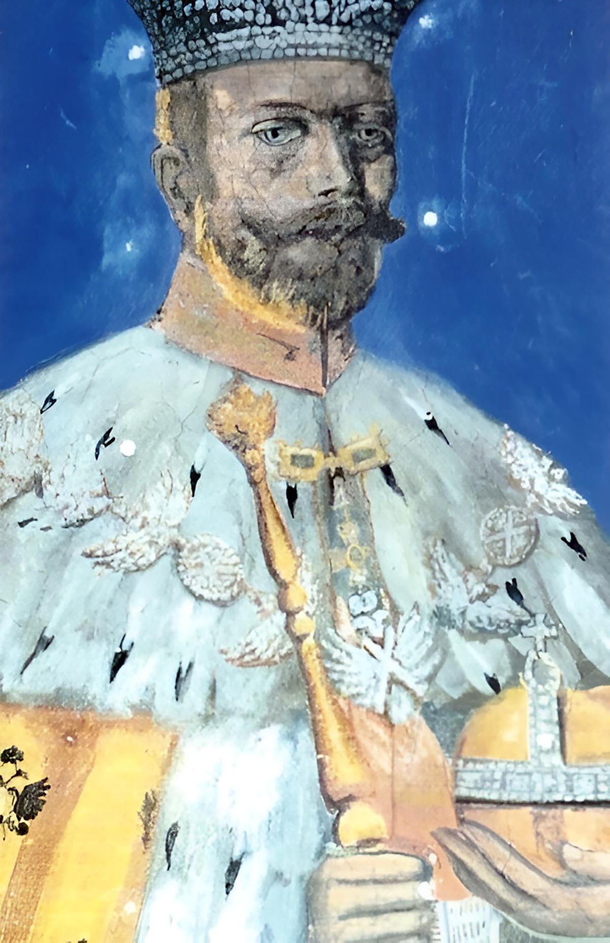 Скривени портрет цара Николаја II Романова у цркви Светог Саве у Манастиру Жичи Скривени портрет цара Николаја II Романова у цркви Светог Саве у Манастиру Жичи