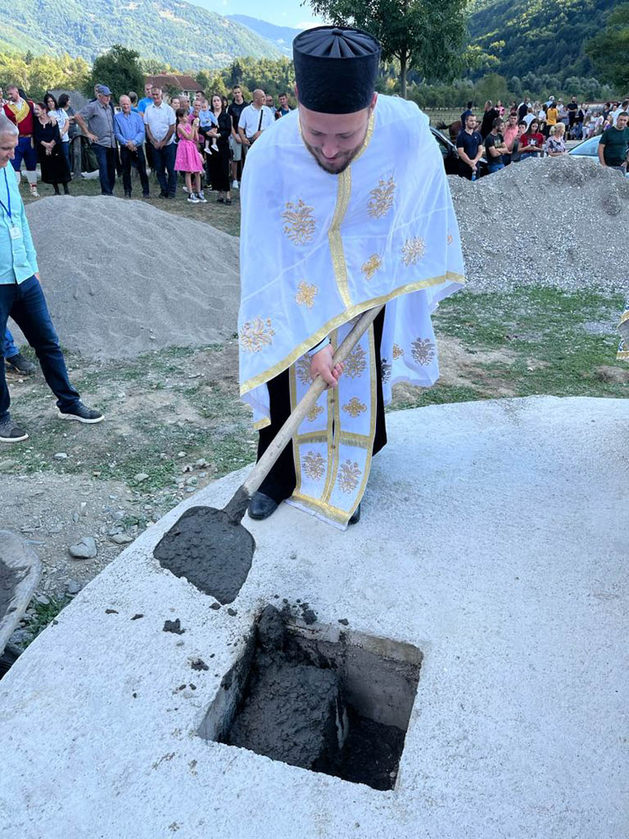 Освећење и полагање камена темељца за цркву Светог Алимпија Столпника у Горњој Ржаници