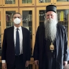 Изабрани митрополит Јоаникије са амбасадорком Уједињеног Краљевства и амбасадором Италије