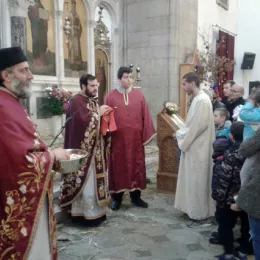 Литургија у Саборном храму у Никшићу на празник Сабора Пресвете Богородице