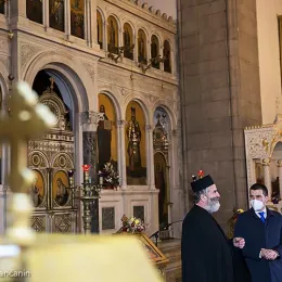 Предсједник Скупштине Црне Горе Алекса Бечић посјетио Саборни храм у Никшићу