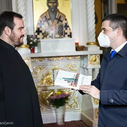 Предсједник Скупштине Црне Горе Алекса Бечић посјетио Саборни храм у Никшићу