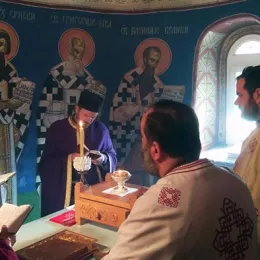 Литургија Пређеосвећених Дарова и Јелеосвећење у Страшевини