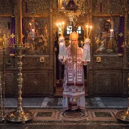 Епископ Јоаникије богослужио у манастиру Хиландару
