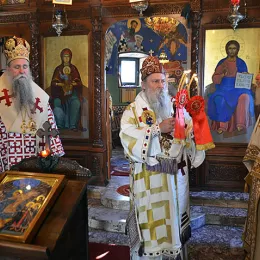 Епископи Јоаникије и Јован богослужили у Острогу у Недјељу о страшном суду