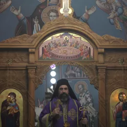 Епископ Методије у Саборном храму у Мојковцу