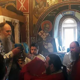 Литургијско сабрање у храму Светог Јована Крститеља у Стрешевини