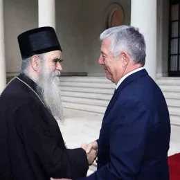 Патријарх и архијереји код престолонаследника Александра