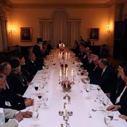 Патријарх и архијереји код престолонаследника Александра