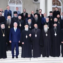 Патријарх и архијереји код престолонаследника Александра