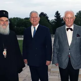 Патријарх и архијереји код престолонаследника Александра