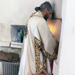 Литургија у цркви Светог Ђорђа на Требјеси