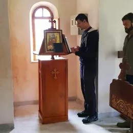 Литургија у храму Светог архангела Михаила у Ријеци Марсенића