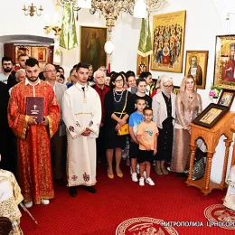 Митрополит Јоаникије на 22. годишњицу епископске хиротоније дочекан у Цетињском манастиру