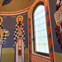 Фрескописање цркве Светог Николаја Жичког у Његњеву