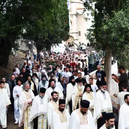 Патријарх Порфирије предводио литију са чудотворном иконом Богородице Савинске