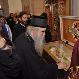 Мошти Светог Арсенија свечано дочекане у никшићком Саборном храму