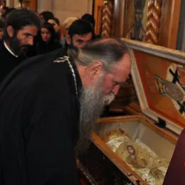 Мошти Светог Арсенија свечано дочекане у никшићком Саборном храму