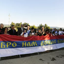 Његова Светост Патријарх српски Господин Порфирије дочекан у манастиру Ђурђеви Ступови