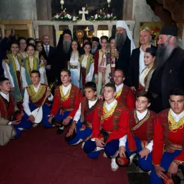 Његова Светост Патријарх српски Господин Порфирије дочекан у манастиру Ђурђеви Ступови