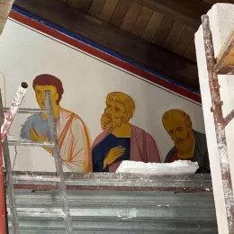 У цркви Светог Нектарија у Хумцима код Никшића је почело фрескописање храма