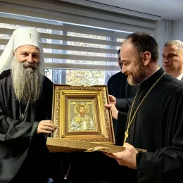 Патријарх Порфирије посетио Православни богословски факултет у Фочи