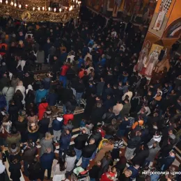 Митрополит Амфилохије на Литургији у саборном храму