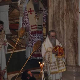 Митрополит Амфилохије на Литургији у саборном храму