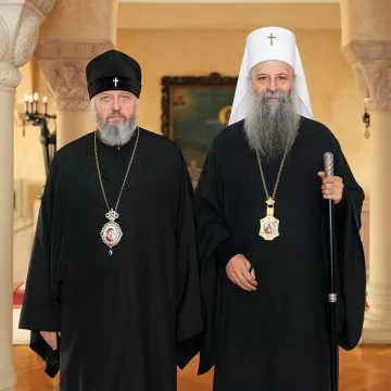 Патријарх Порфирије разговарао са Митрополитом кемеровски и прокопјевски Аристархом